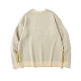 Men Sweater Lamb Pattern Brocade Sweater Men 'S Round Neck Pullover