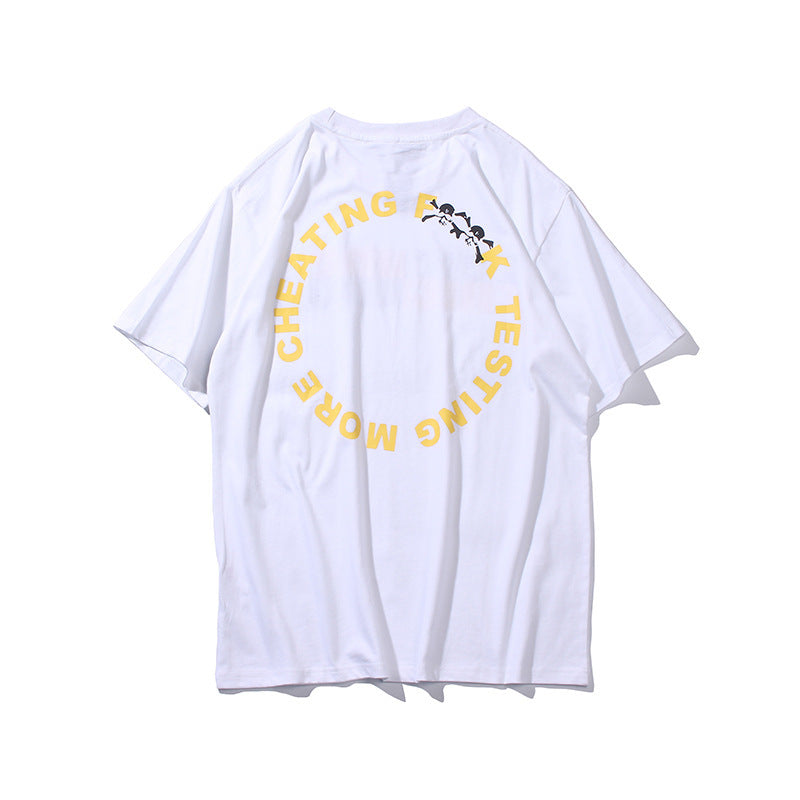 Vlone T Shirt Spring And Summer Men'S Shirt Special Multicolor Letter Circle Short Sleeve