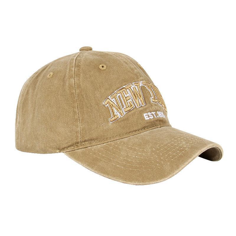 Yankee Baseball Cap Letter Embroidered Baseball Cap Trendy Denim Washed Peaked Cap for Men and Women