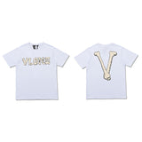 Vlone T Shirt Loose Men'S And Women'S Reflective T-Shirt Summer