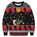 Men and Women Grinch Sweater Christmas Grinch Print Loose-Fitting Casual Pullover