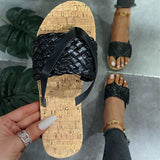 Women Open Toe Sandals Flats Summer Flip-Flops Flat Casual Large Size Beach Sandals