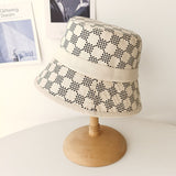 Vintage Check Bucket Hat Plaid Bucket Hat Sun Hat