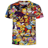 The Simpsons T Shirts Digital Printed Round Neck