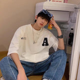 Men T-Shirts Printed Loose Half Sleeve