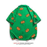 Men Shirts Casual Printed Short Sleeves Shirt Men's Summer Loose