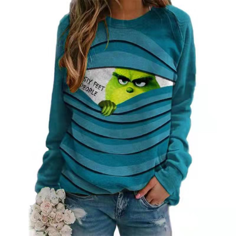 Men and Women Grinch Sweater Christmas Casual Sweatshirt