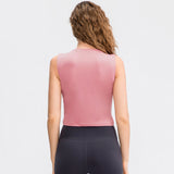Moisture Wicking Tank Top Fitness Vest Crew Neck