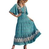 Gypsy Style Dresses Bohemian Beach Vacation Large Swing Dress