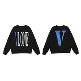 Vlone Sweatshirt Green Large V Round Neck Sweater Loose Casual
