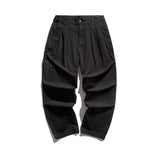 Man Fall Outfis Autumn Wide-Leg Overalls Men's Loose Straight Casual Simple Solid Color Trousers