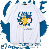Tom And Jerry T Shirt Cat And Mouse Loose Half Sleeve
