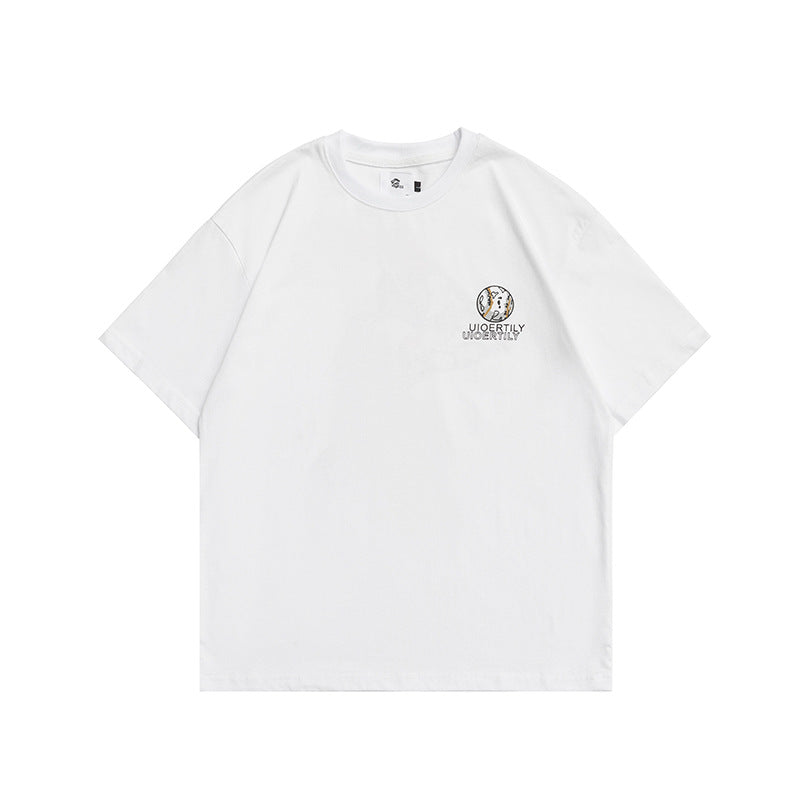 Men T Shitrs Loose Astronaut Print