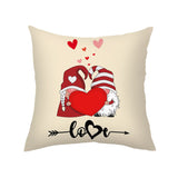 Valentine's Day Pillow Covers 4 Piece Random Styles Together, Printed Couple Love Love Heart Flowers Back Cushion