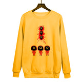 Squid Game Costume Beauty Clothing Loose Long Sleeve Crew Neck Sweater Women