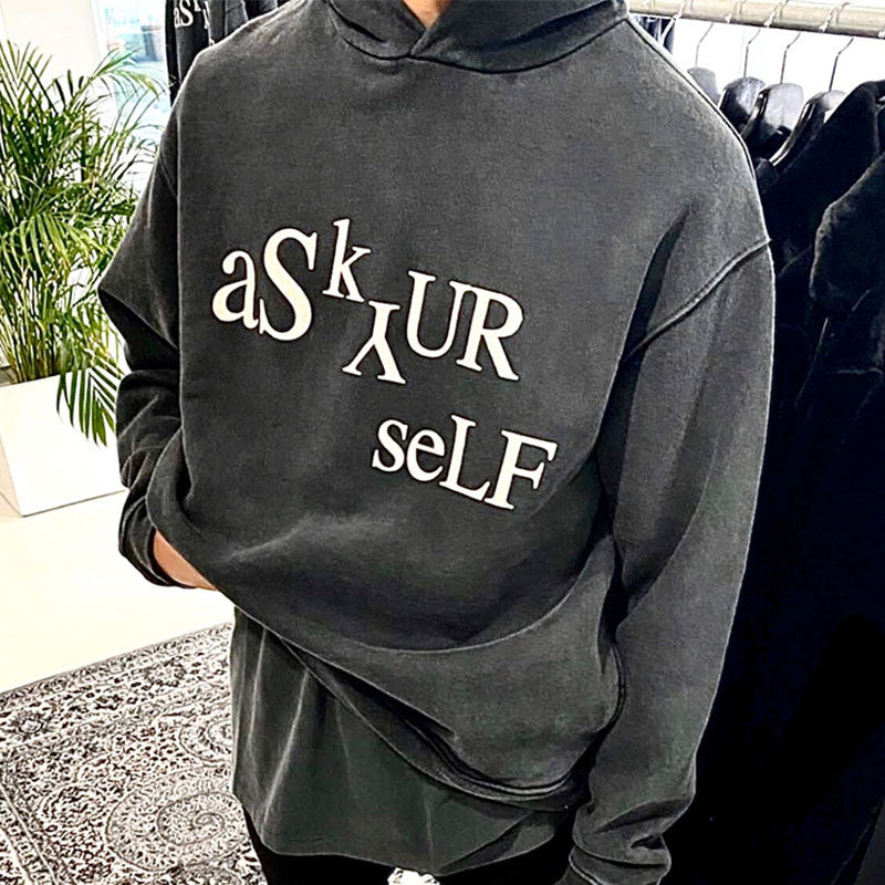 Askyurself Hoodie Loose Hoodie Coat Hoodie