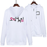 Squid Game Costume Cartoon Printed Zipper Sweater