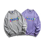 Man Fall Outfis Letter Print Sweatshirt Loose Casual Top