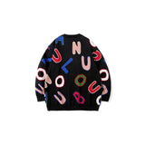 Men Sweater Letter Jacquard Sweater Men's round Neck Sweater Autumn