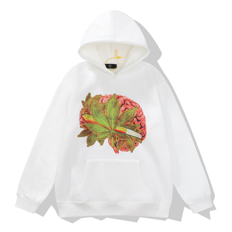 Kanye West Sunday Service Hoodie Kanye Smoke Week On The Skull Brushed Hoody Men And Women