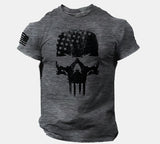 Man T Shirt Printed Straight Sports Green T-shirt