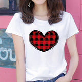 Valentine's Day T Shirts Couples Printed Women's T-shirt Loose T-shirt