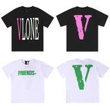 Vlone T Shirt Loose Men'S And Women'S Reflective T-Shirt Summer