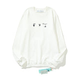 Off White Sweatshirts Autumn Printed Sweater Ow Round Neck Loose Casual Men And Women