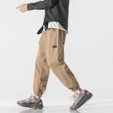 Man Fall Outfis Solid Color Ankle Banded Pants Male Student Workwear Casual Pants
