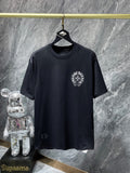 CHH Chrome Hearts T Shirts Cruciate Flower Sanskrit Short Sleeve T-shirt