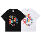 Gallery Dept T Shitrs plus Size Loose Short Sleeve Rainbow