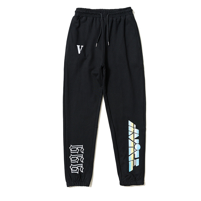 Vlone Pant V Casual Large Size Men'S And Women'S Trousers Sweatpants