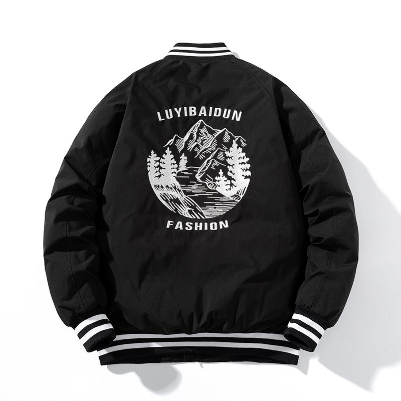 Varsity Jacket Autumn And Winter Embroidered Jacket Baseball Uniform Women'S Cotton