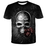 Skull Apparel Skull Digital Printing Fashion round Neck
