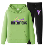 Vlone Hoodie & Pants 2 Piece Set Casual Loose Hoodie Sweatshirt