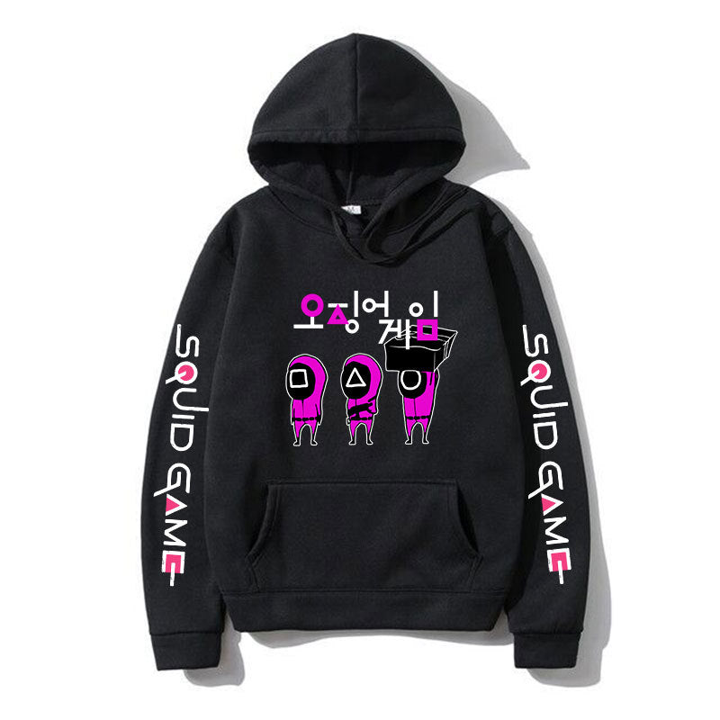 Squid Game Costume Squid Game Loose Casual Hooded Couple Sweater