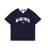 Men T Shitrs Letter Printed Round Neck