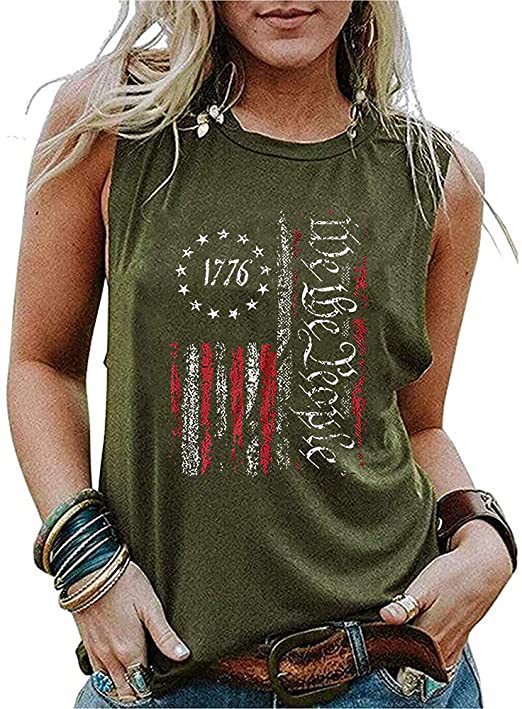 Wifebeater Shirt American Flag Vest