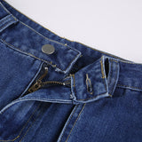 Julia Fox Low Rise Jeans Distressed Wide-Leg Pants Drape