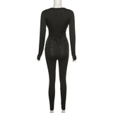 Summer Tight Sexy Cropped Lace-up Solid Color Jumpsuit for Women
