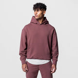 Men Hoodie Heavy Loose Sports Hoodie Solid Color Couple
