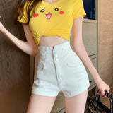 Women Jean Shorts Denim Shorts Women's High Waist Hot Pants Pants