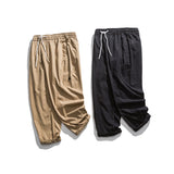 Man Fall Outfis Solid Color Simple Straight-Leg Pants Loose Cargo Casual Pants