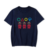 Squid Game Costume Printed Short Sleeve Pullover round Neck T-shirt