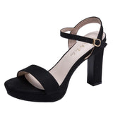 Platform Heels for Women Black Strip Summer Shoes Sexy