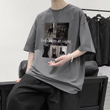 Men T-Shirts Printed Half Sleeve Loose round Neck