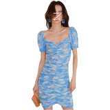 Coachella Music Festival Outfits Printed Dress Spring/Summer Sexy Backless Dress