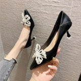 Low Heel Wedding Shoes Women's Stiletto Heel Bridesmaid Shoes French Style Wedding Shoes