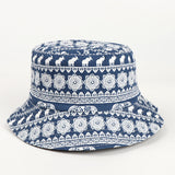 Bucket Hat Fishing Cap Cotton Print Fisherman Hat Hat Female Flower Bucket Hat Summer