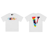 Vlone T Shirt Loose Men'S And Women'S Reflective T-Shirt Summer